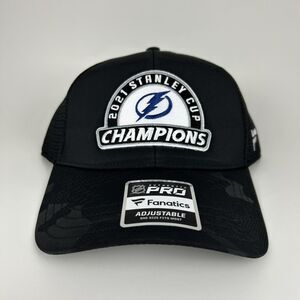 2021‎ Tampa Bay Lightning Hockey Fanatics NHL Stanley Cup Champions Hat Cap NWT